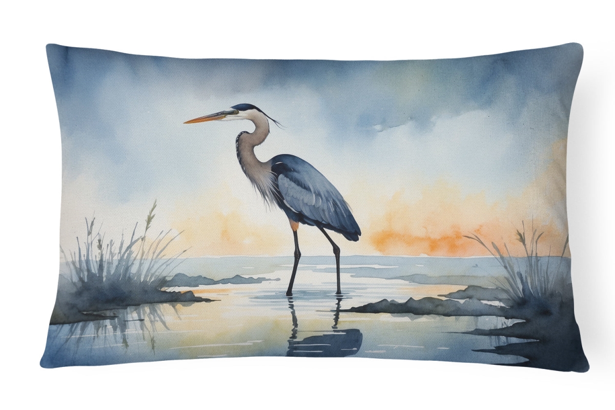 DAC7501PW1216 16 x 12 in. Blue Heron Barely Lit Sky Throw Pillow