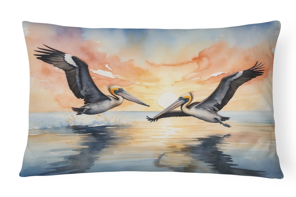 DAC7512PW1216 16 x 12 in. Pelicans Flying Throw Pillow