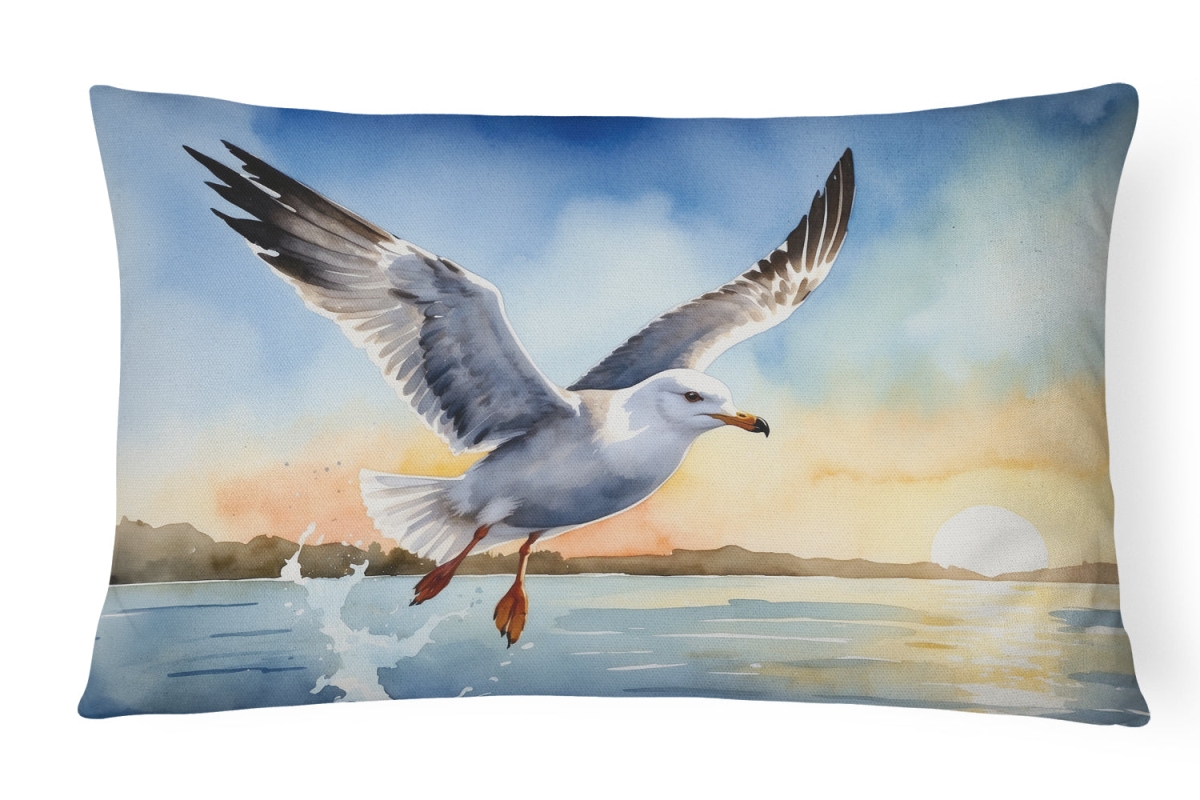 DAC7516PW1216 16 x 12 in. Gull Flying Low Throw Pillow