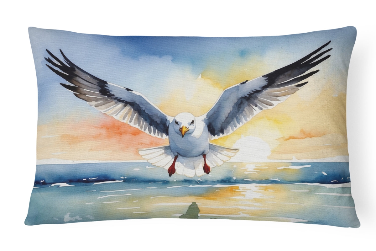 DAC7517PW1216 16 x 12 in. Gull Flying Low Throw Pillow