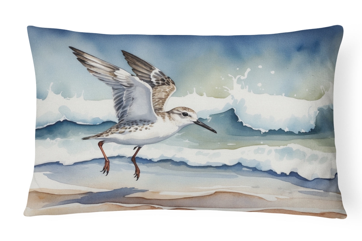 DAC7524PW1216 16 x 12 in. Sanderling Racing the Tide Throw Pillow