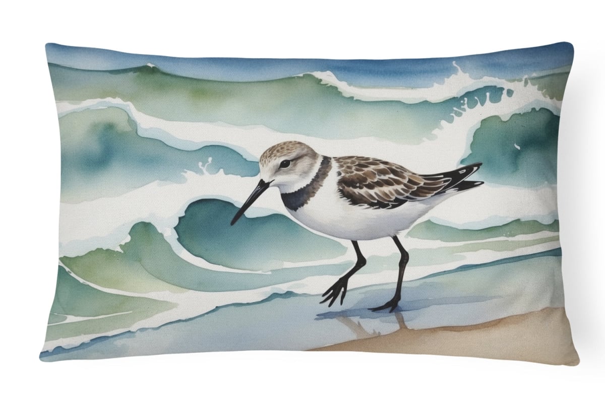 DAC7525PW1216 16 x 12 in. Sanderling Racing the Tide Throw Pillow