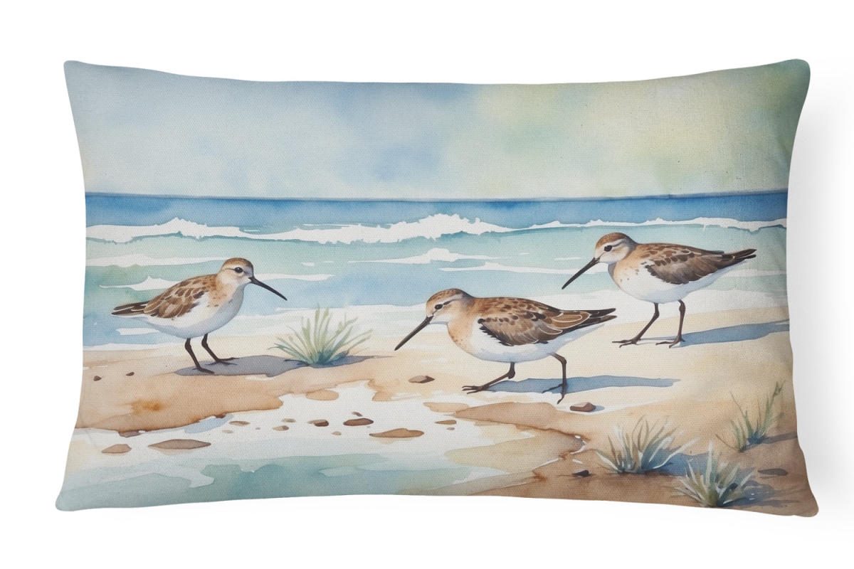 16 x 12 in. Sandpipers Hunting Throw Pillow