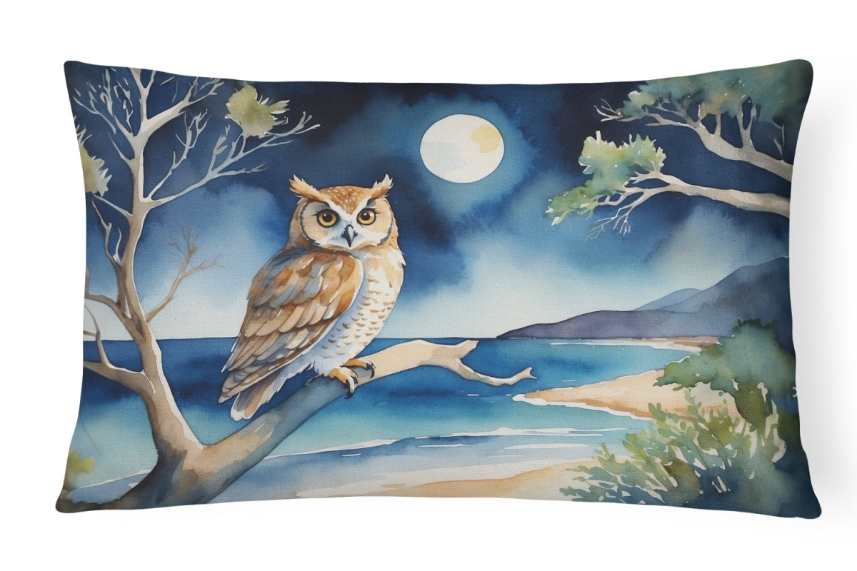 DAC7532PW1216 16 x 12 in. Owl Perched in Coastal Tree Throw Pillow