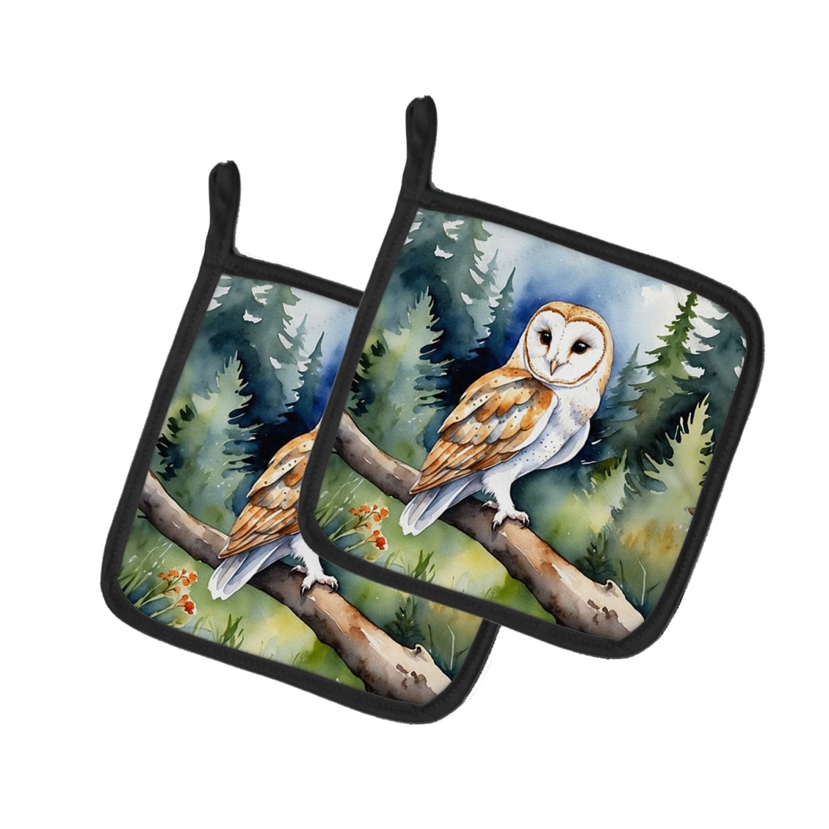 DAC7419PTHD 7.5 x 7.5 in. Barn Owl Pot Holders - Set of 2