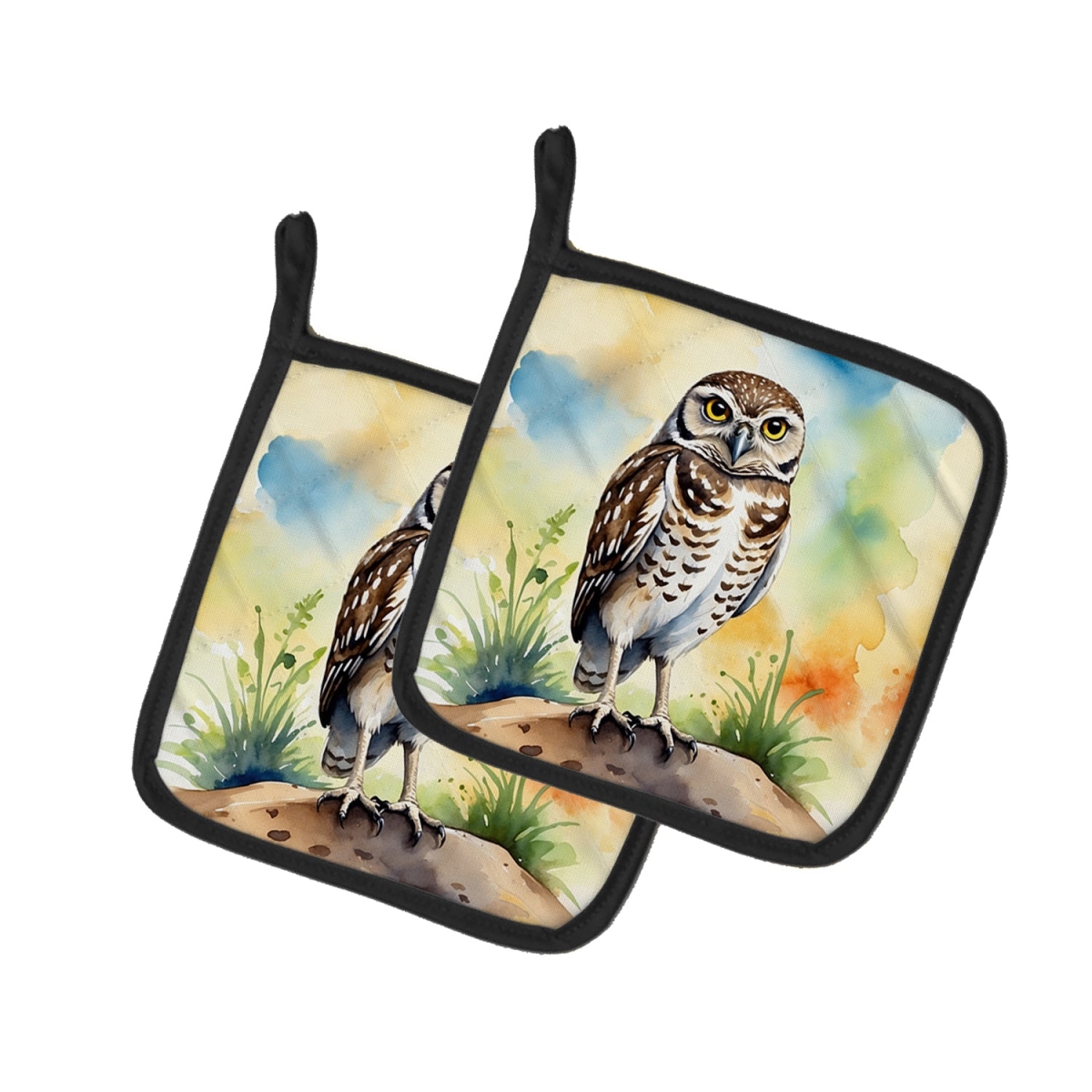 DAC7423PTHD 7.5 x 7.5 in. Burrowing Owl Pot Holders - Set of 2