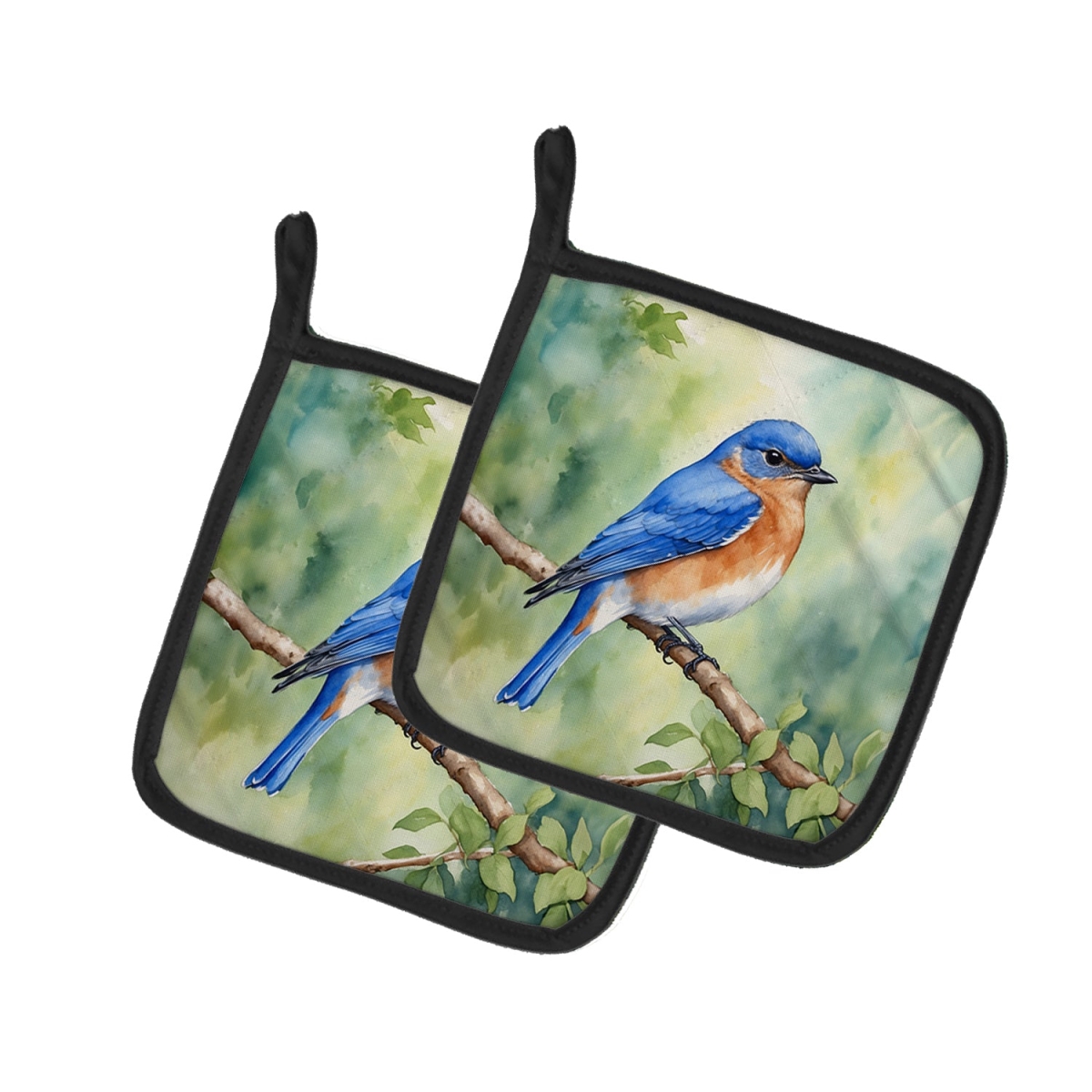 DAC7450PTHD 7.5 x 7.5 in.   York Eastern Bluebird Pot Holders - Set of 2