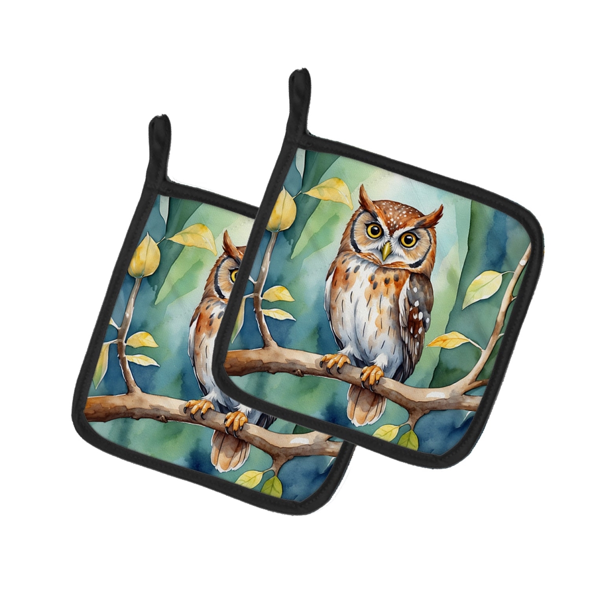 DAC7457PTHD 7.5 x 7.5 in. Elf Owl Pot Holders - Set of 2