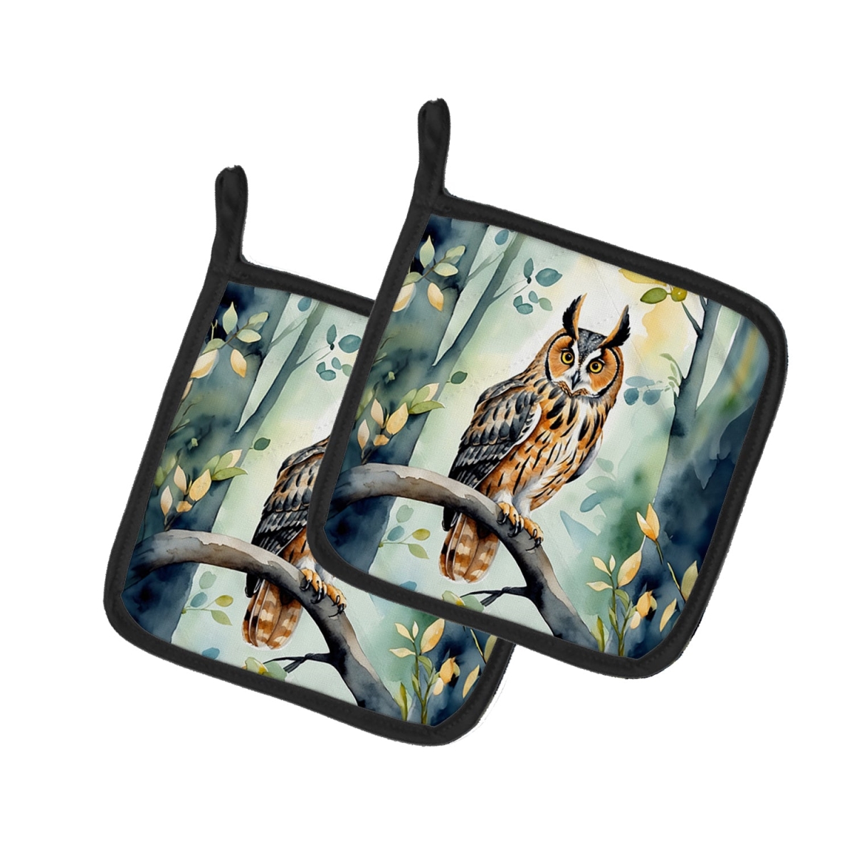 DAC7461PTHD 7.5 x 7.5 in. LongEared Owl Pot Holders - Set of 2