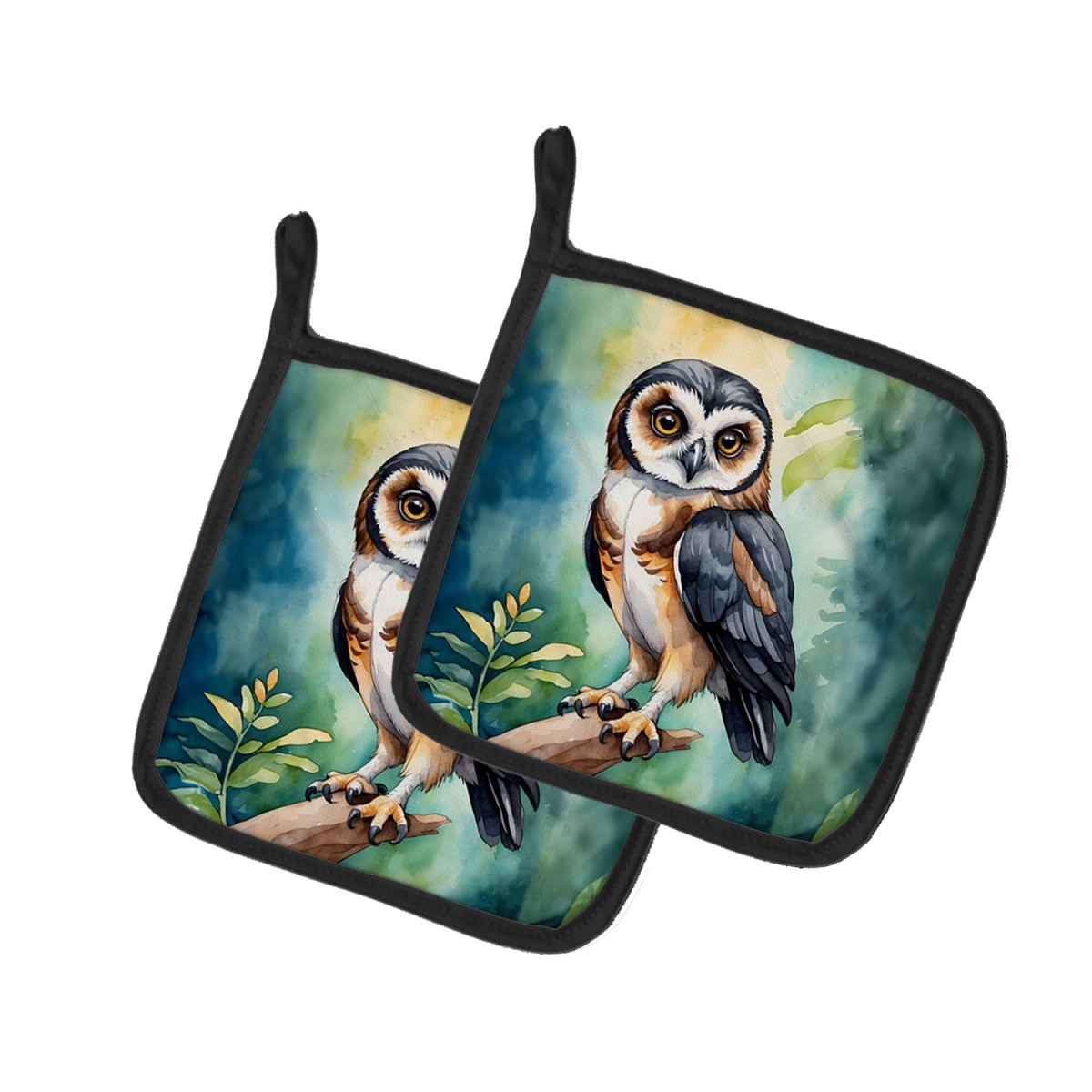 DAC7464PTHD 7.5 x 7.5 in. Spectacled Owl Pot Holders - Set of 2
