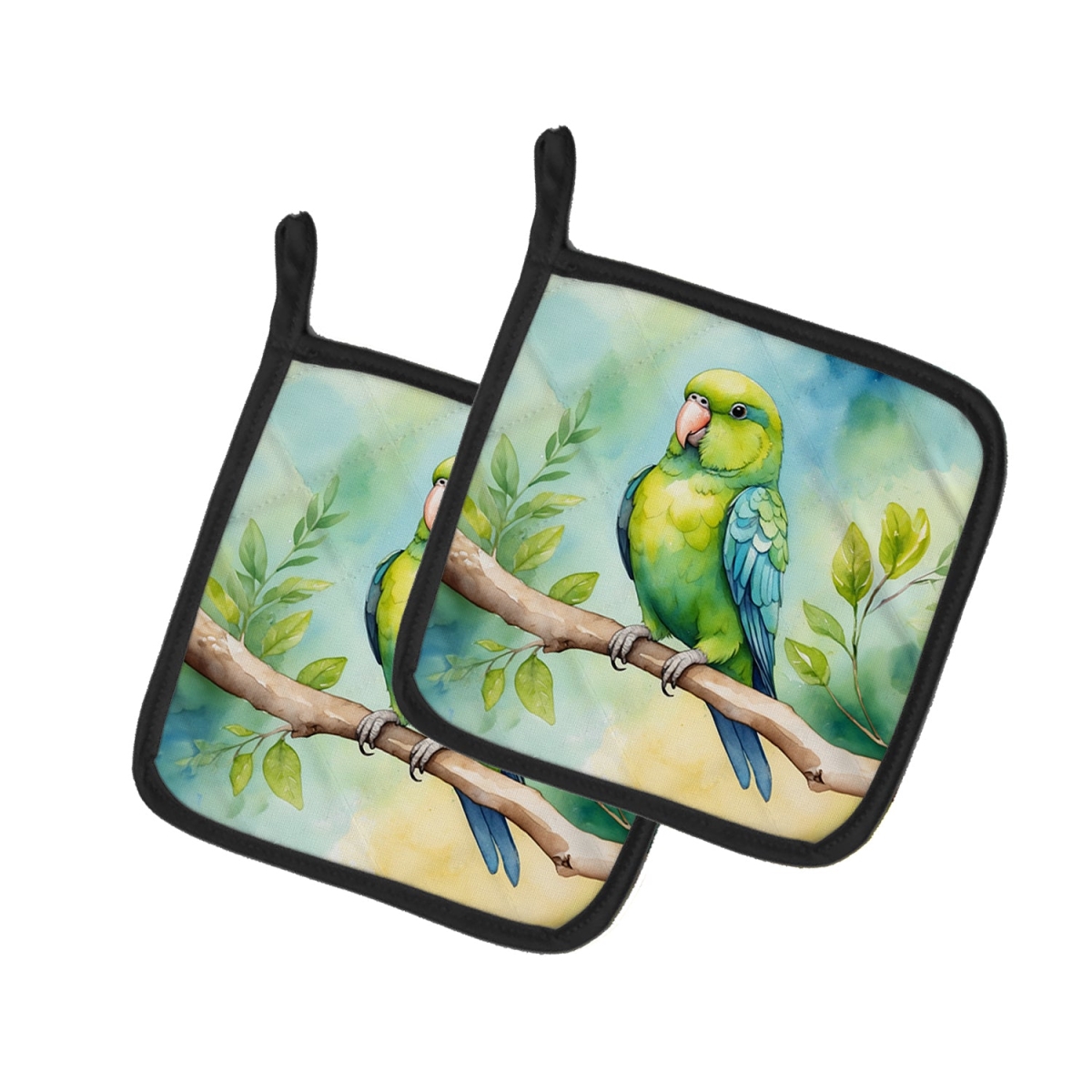 DAC7474PTHD 7.5 x 7.5 in. Parrotlet Pot Holders - Set of 2