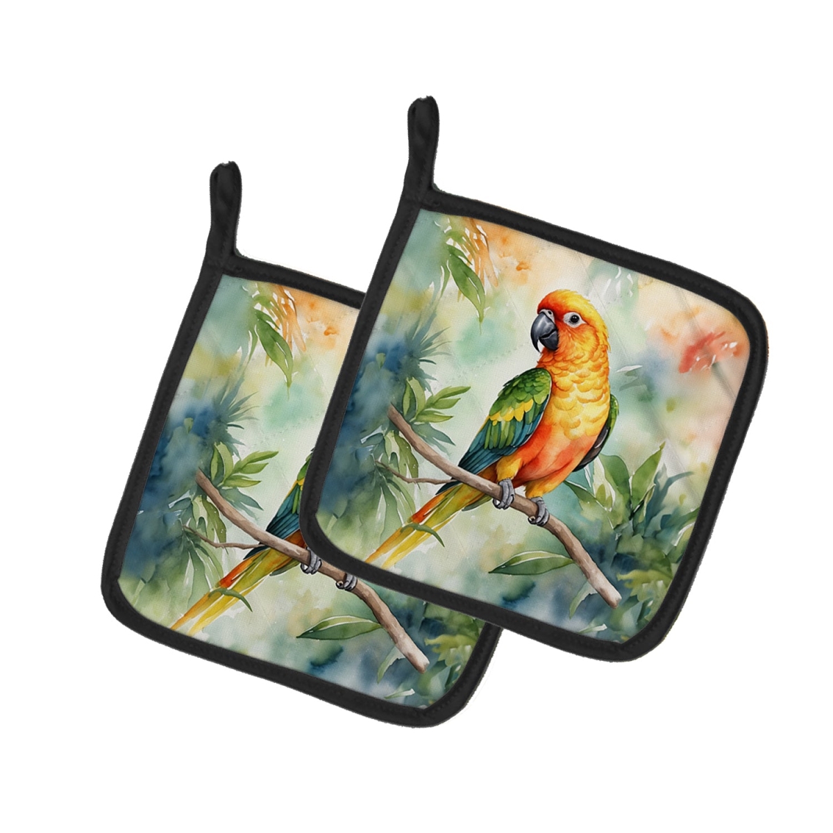 DAC7482PTHD 7.5 x 7.5 in. Sun Conure Pot Holders - Set of 2