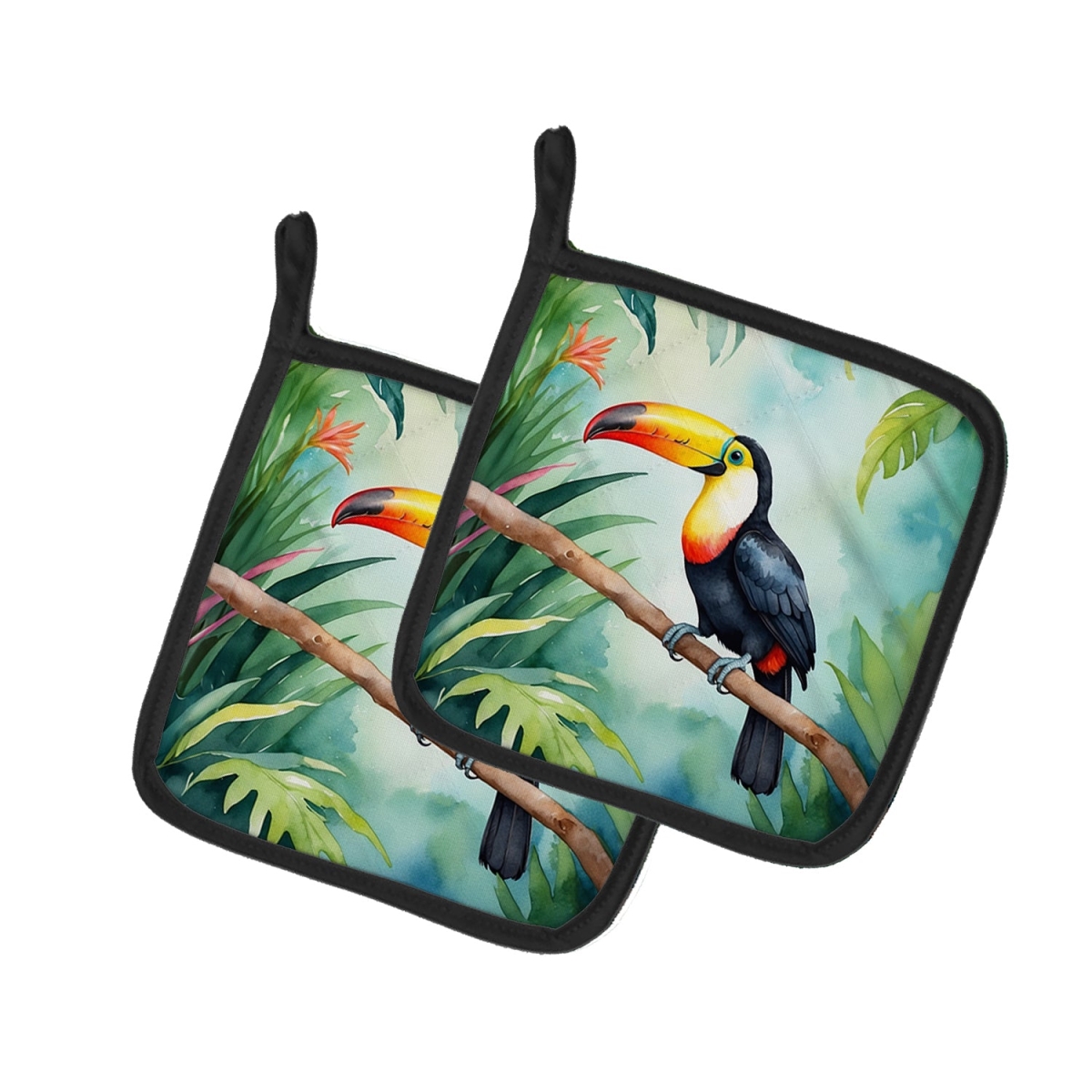 DAC7484PTHD 7.5 x 7.5 in. Toucan Pot Holders - Set of 2