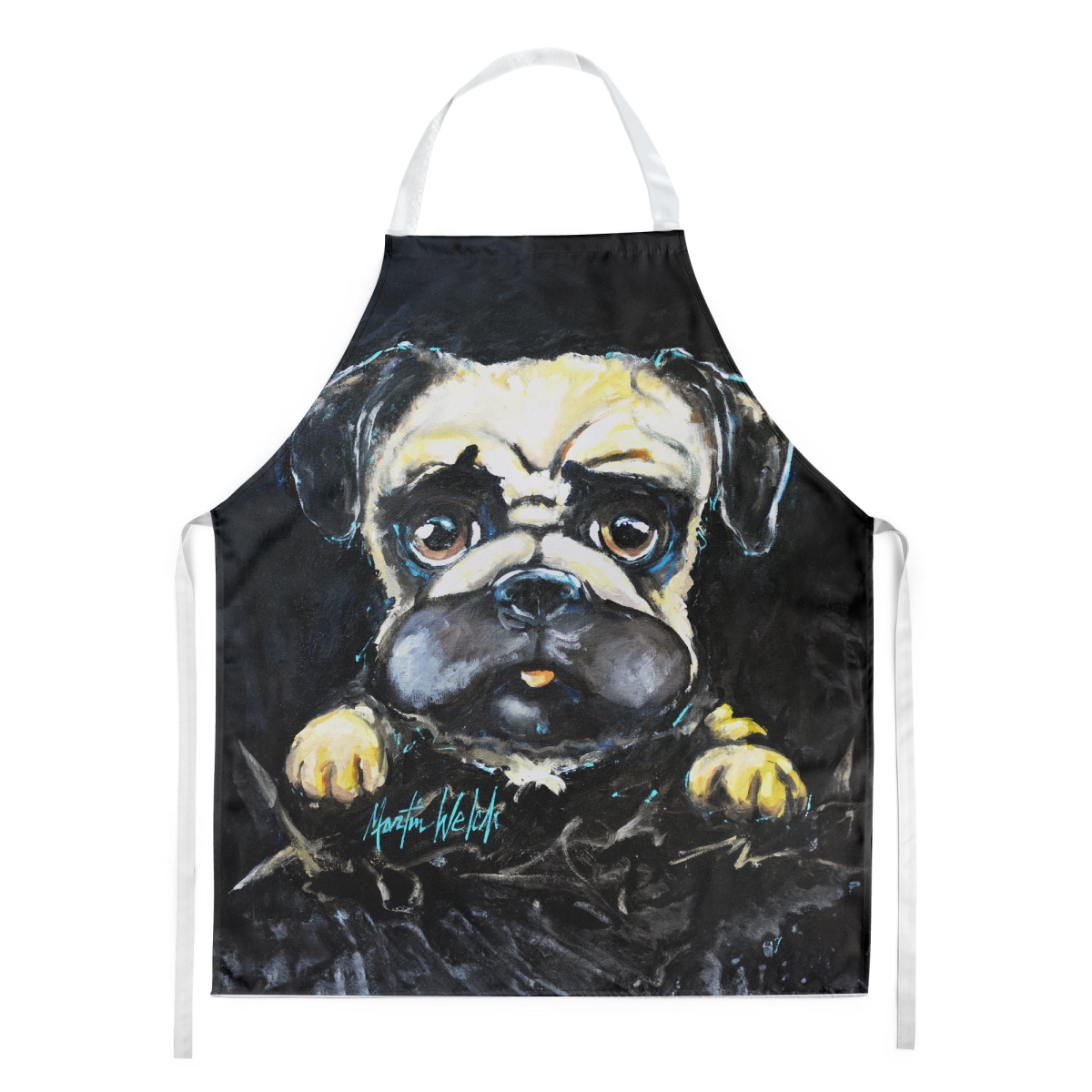Picture of Carolines Treasures MW2113APRON 30 x 27 in. Pug It Out Apron