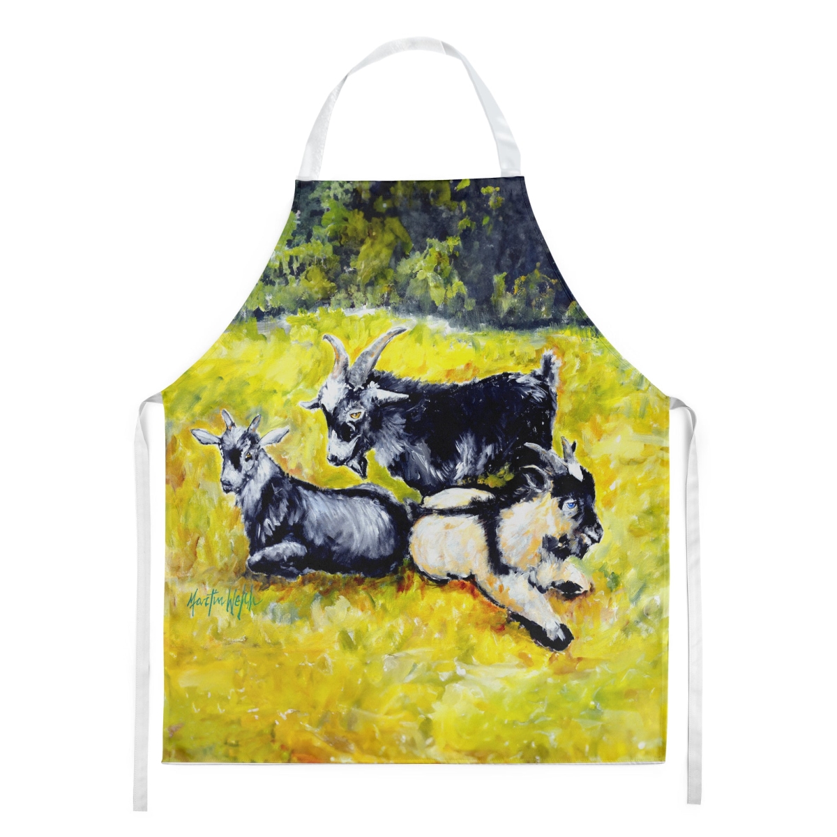 Picture of Carolines Treasures MW2121APRON 30 x 27 in. Scooter Pooter & Tooter Goats Apron