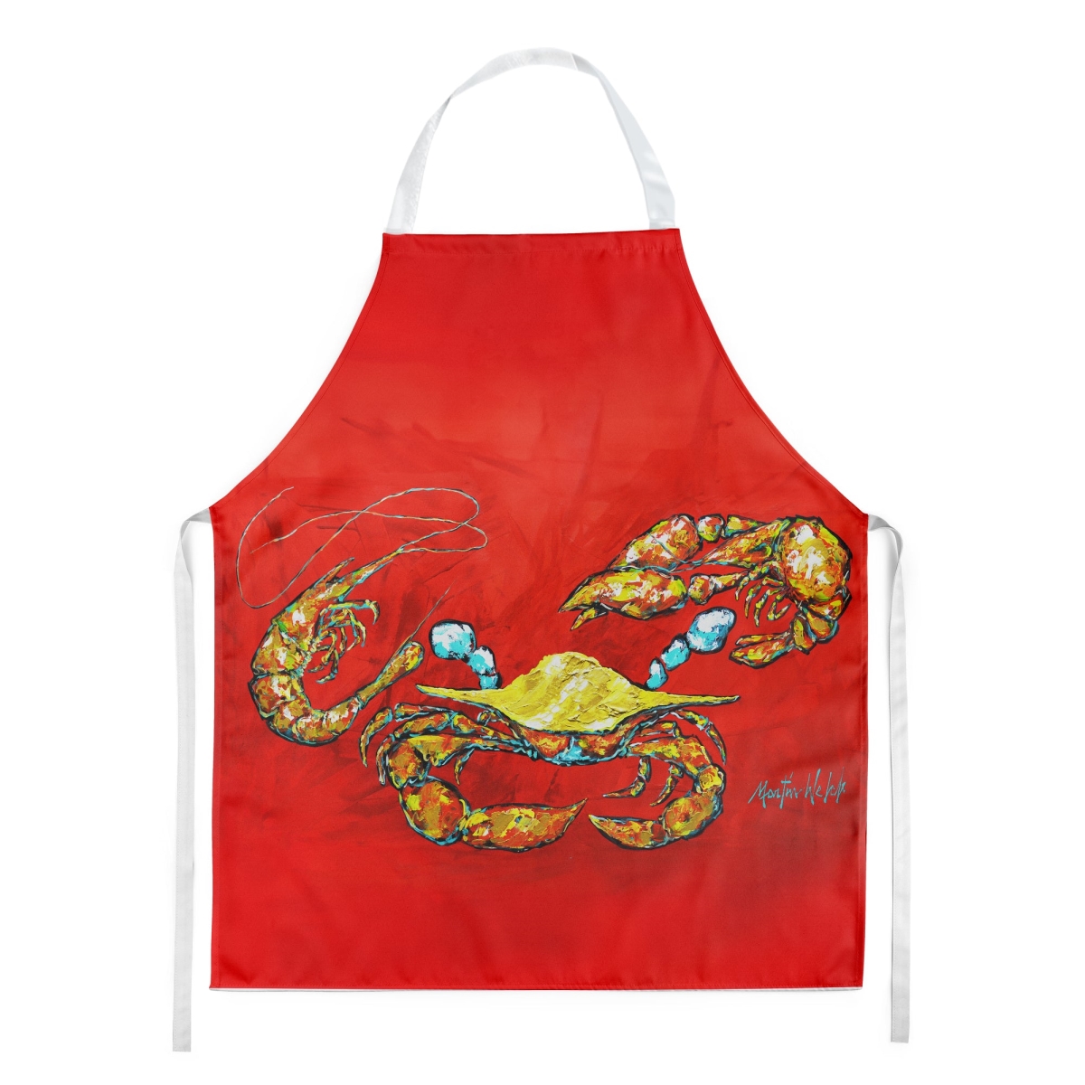 Picture of Carolines Treasures MW2123APRON 30 x 27 in. Seafood Sandwich Crab Shrimp Crawfish Apron