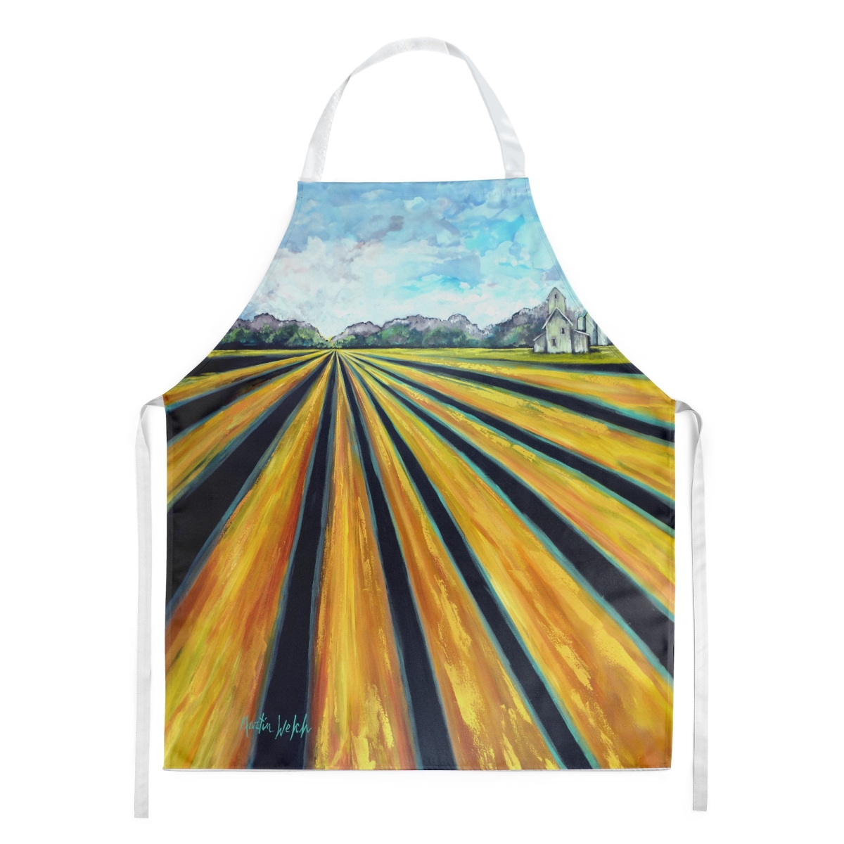 Picture of Carolines Treasures MW2127APRON 30 x 27 in. Silos Farm Land Apron