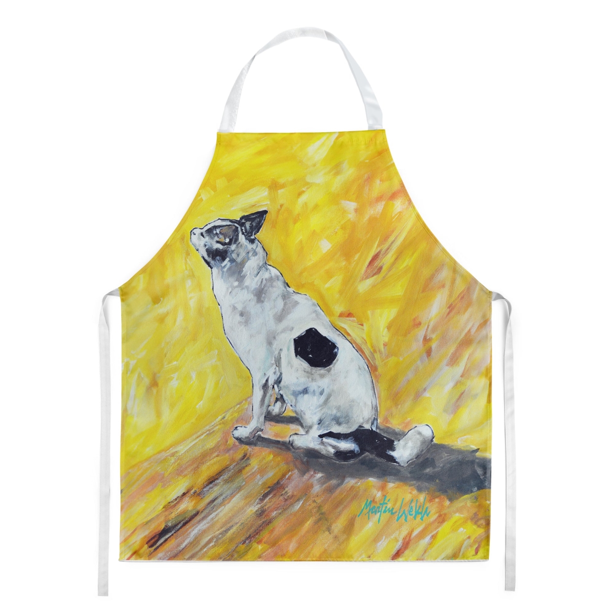Picture of Carolines Treasures MW2129APRON 30 x 27 in. Sleeping in the Sunshine Dog Apron