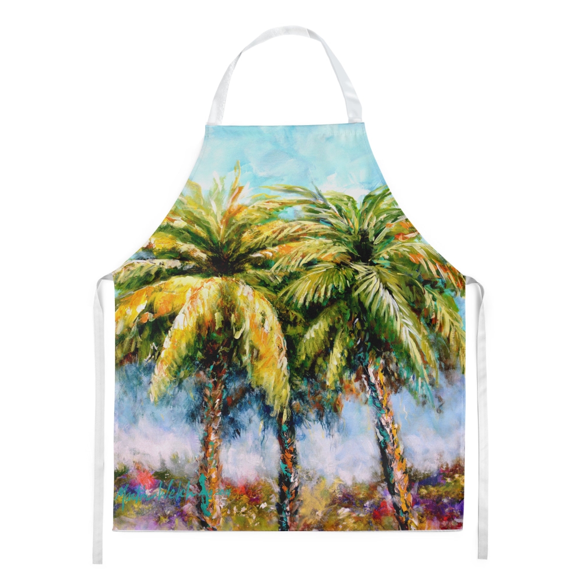 Picture of Carolines Treasures MW2137APRON 30 x 27 in. Summer Breezes Palm Tree Apron