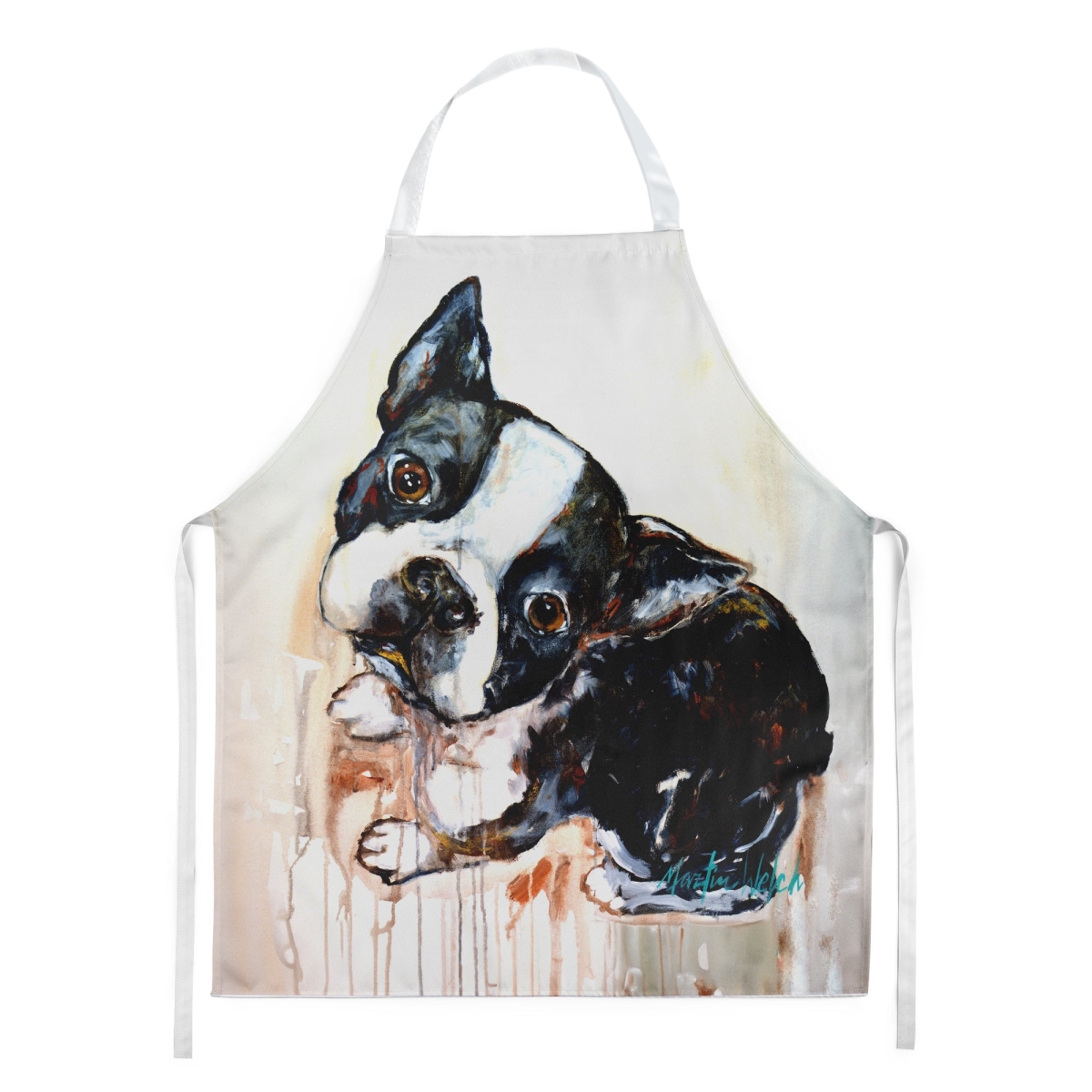 Picture of Carolines Treasures MW2141APRON 30 x 27 in. Boston Terrier the Look Apron