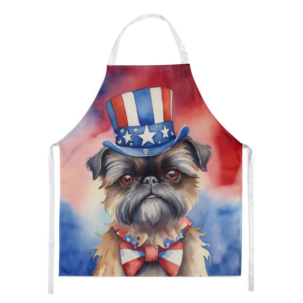DAC5672APRON 30 x 27 in. Brussels Griffon Patriotic American Apron