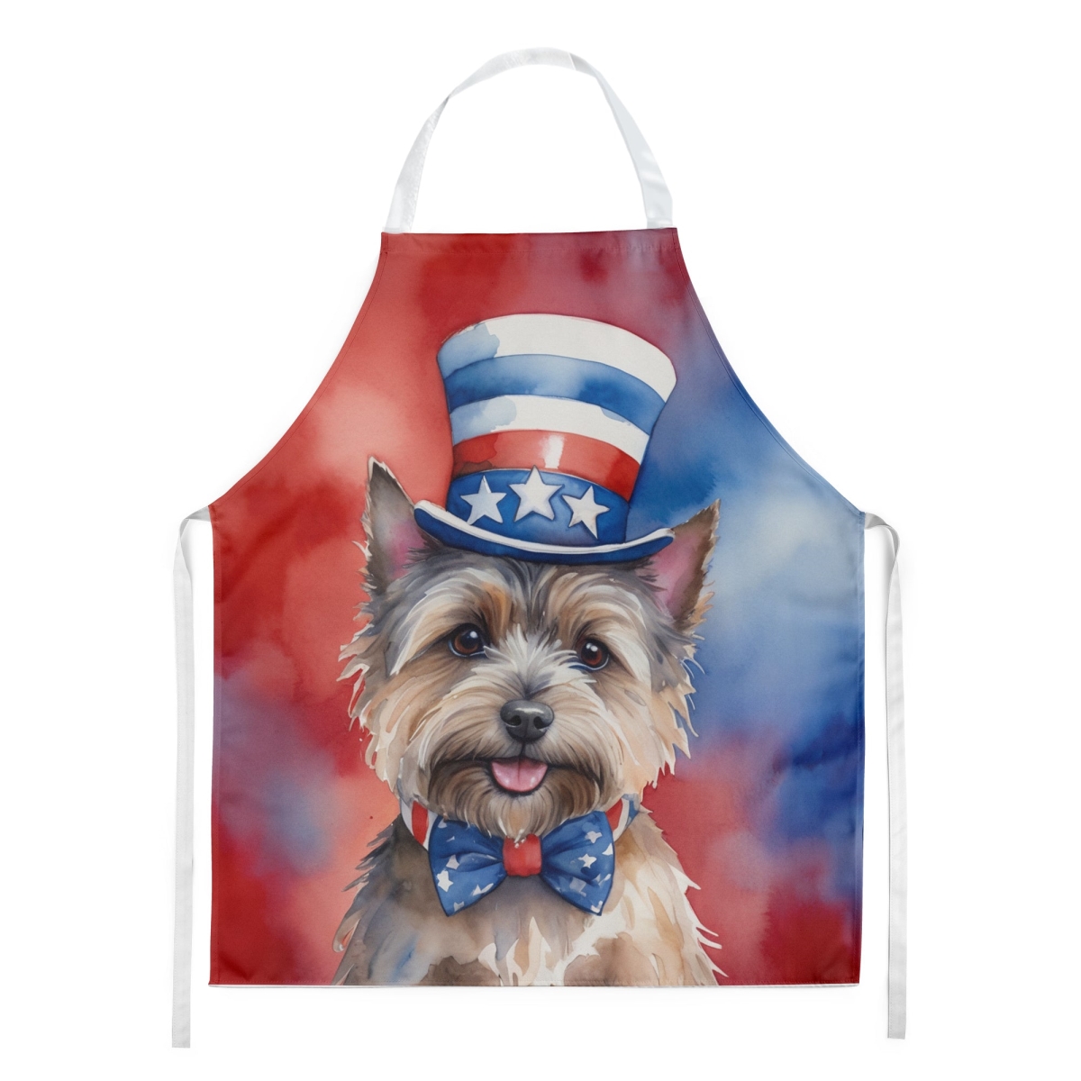 DAC5676APRON 30 x 27 in. Cairn Terrier Patriotic American Apron
