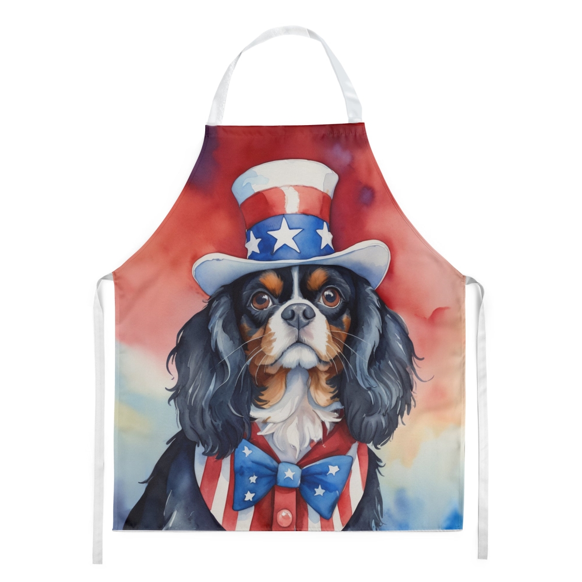 DAC5680APRON 30 x 27 in. Cavalier Spaniel Patriotic American Apron