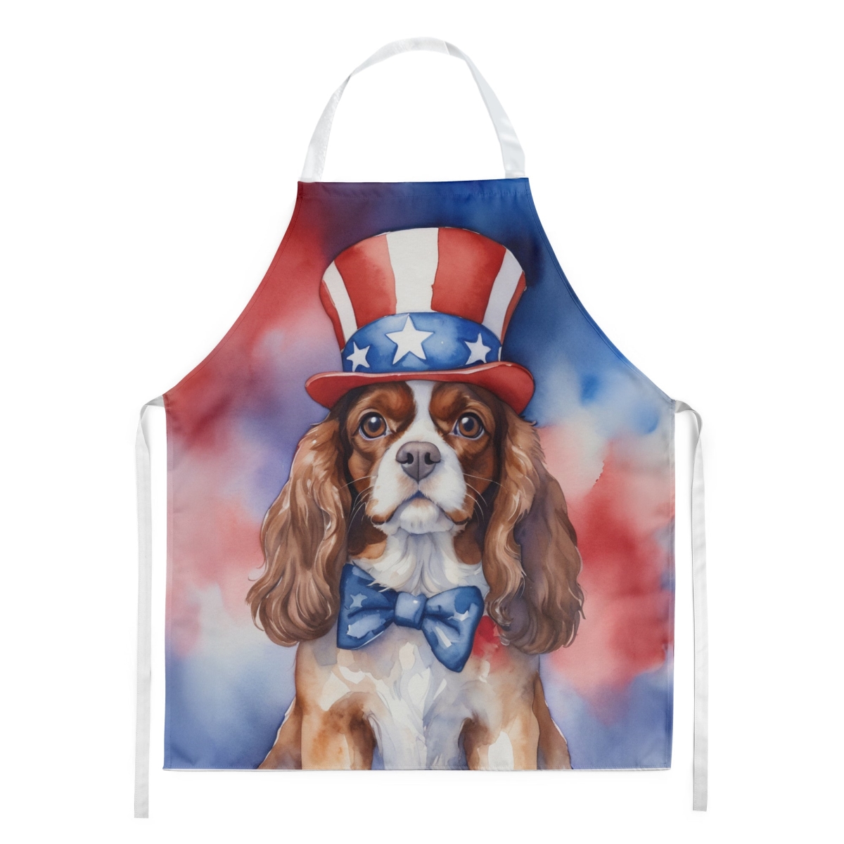 DAC5681APRON 30 x 27 in. Cavalier Spaniel Patriotic American Apron