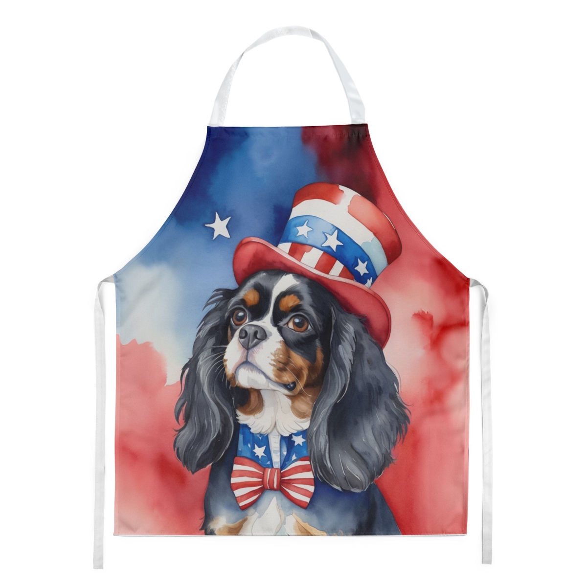 DAC5682APRON 30 x 27 in. Cavalier Spaniel Patriotic American Apron