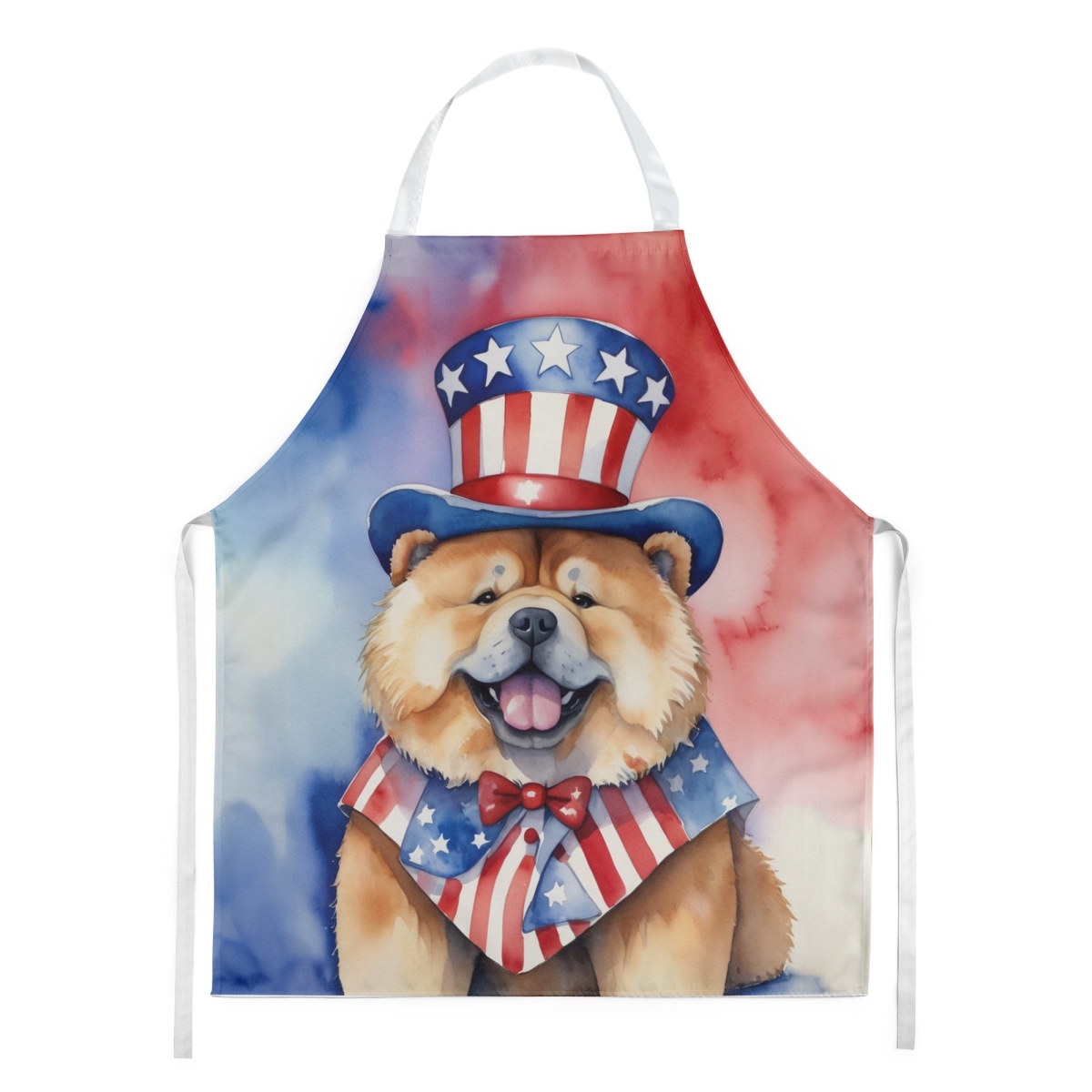 Picture of Carolines Treasures DAC5687APRON 30 x 27 in. Chow Chow Patriotic American Apron