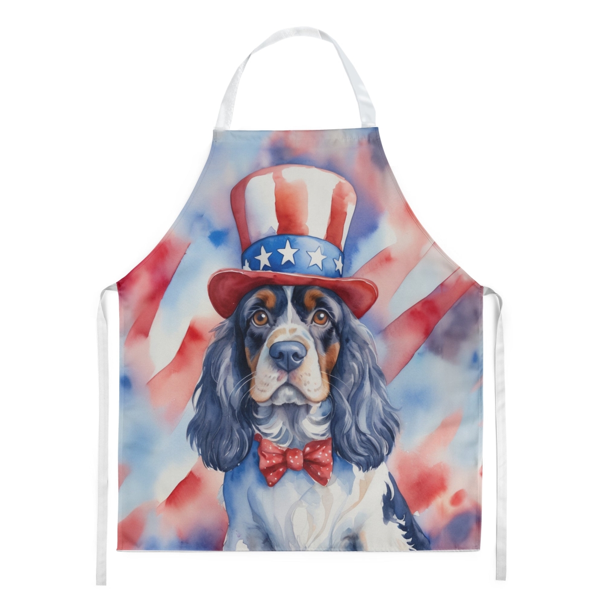 Picture of Carolines Treasures DAC5692APRON 30 x 27 in. Cocker Spaniel Patriotic American Apron