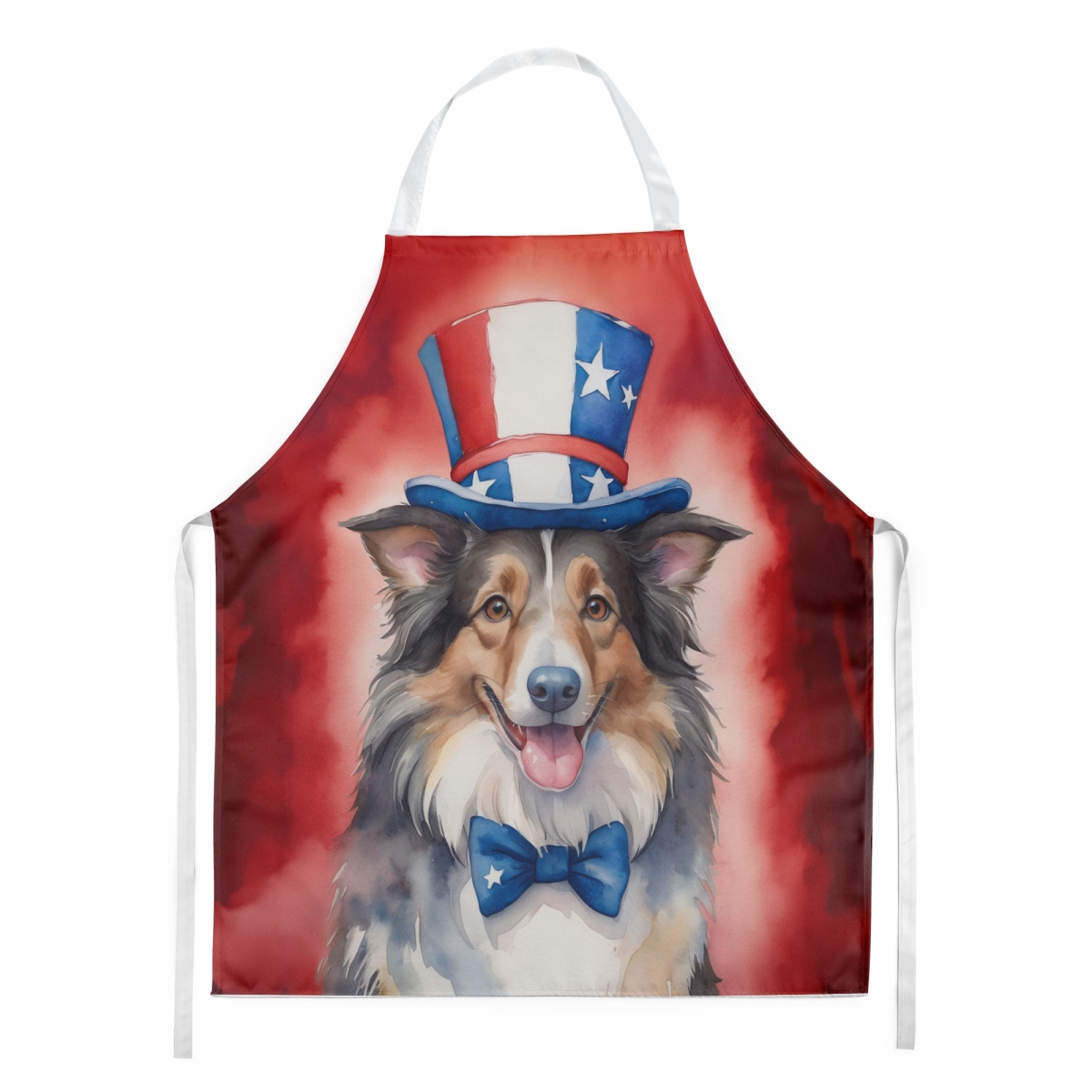 Picture of Carolines Treasures DAC5694APRON 30 x 27 in. Collie Patriotic American Apron