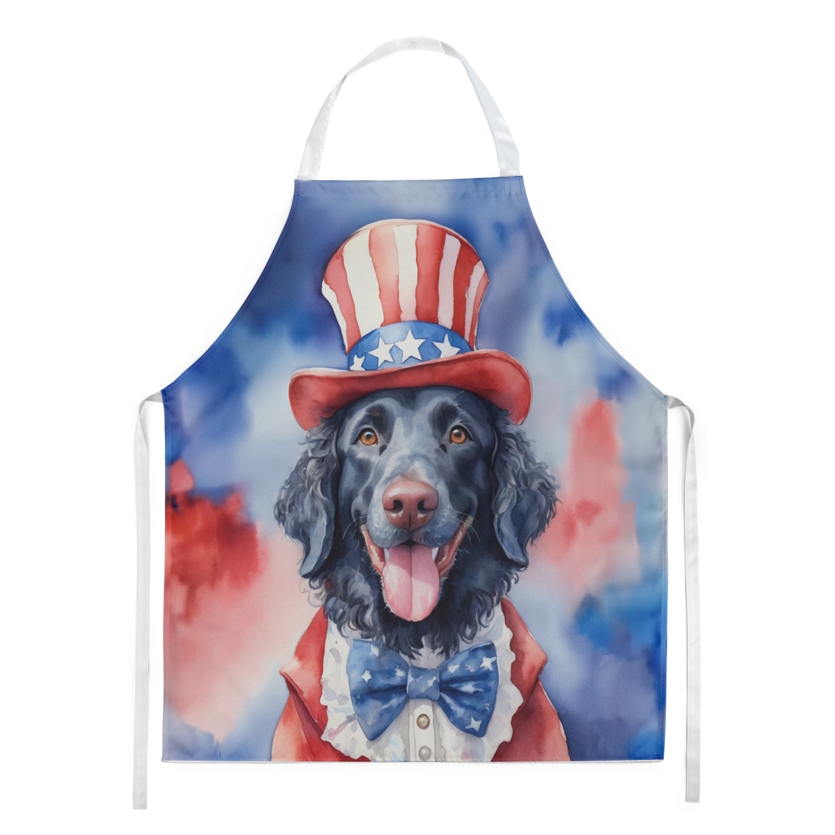 Picture of Carolines Treasures DAC5697APRON 30 x 27 in. Curly-Coated Retriever Patriotic American Apron
