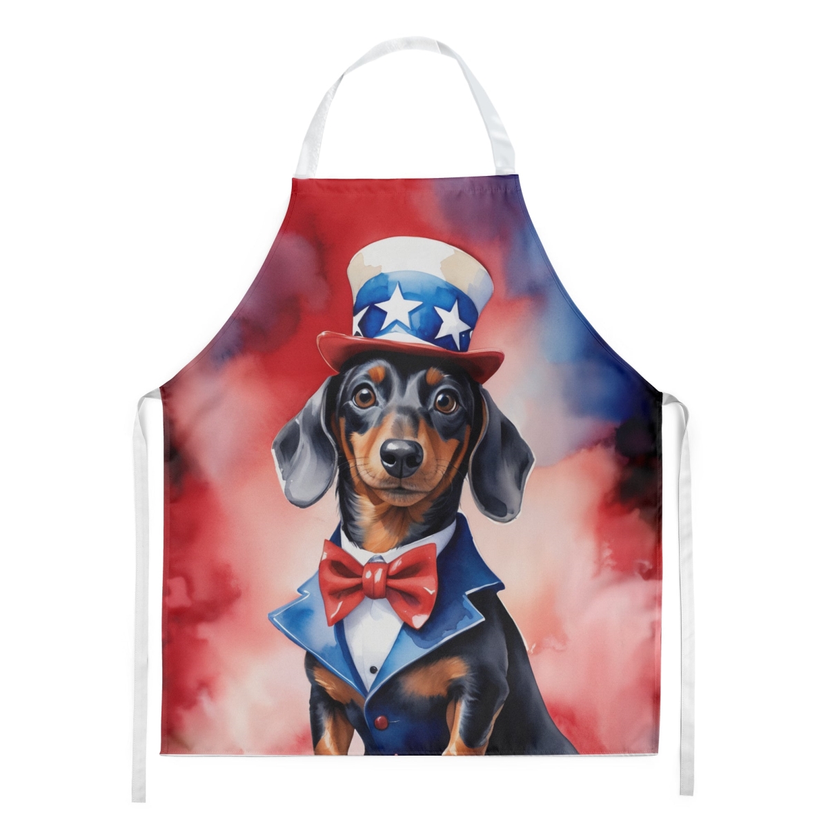 Picture of Carolines Treasures DAC5698APRON 30 x 27 in. Dachshund Patriotic American Apron