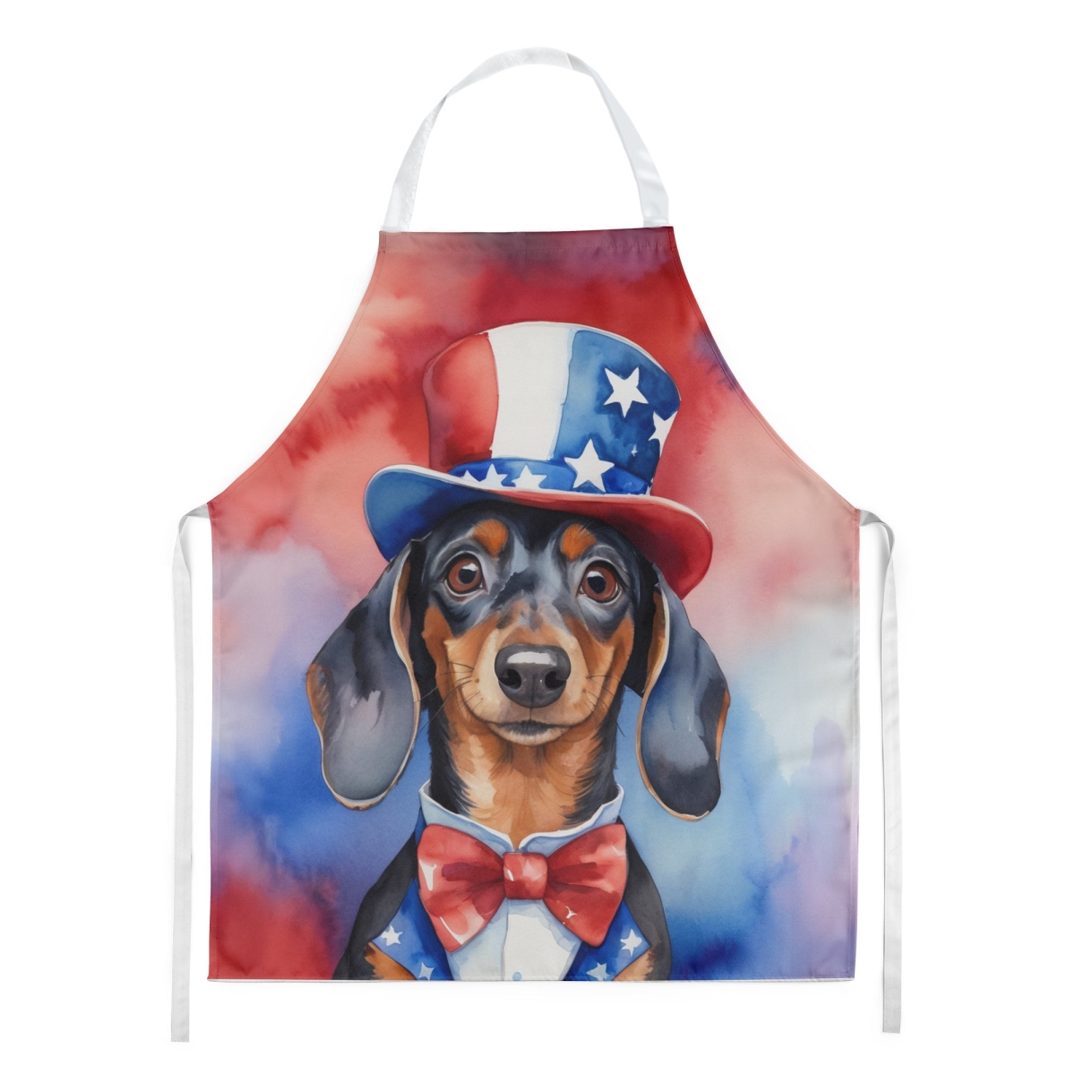 Picture of Carolines Treasures DAC5699APRON 30 x 27 in. Dachshund Patriotic American Apron