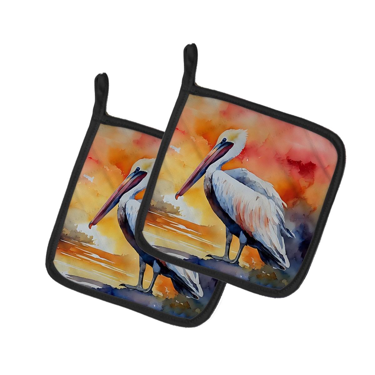 DAC2852PTHD 7.5 x 7.5 in. Pelican Pot Holders - Set of 2