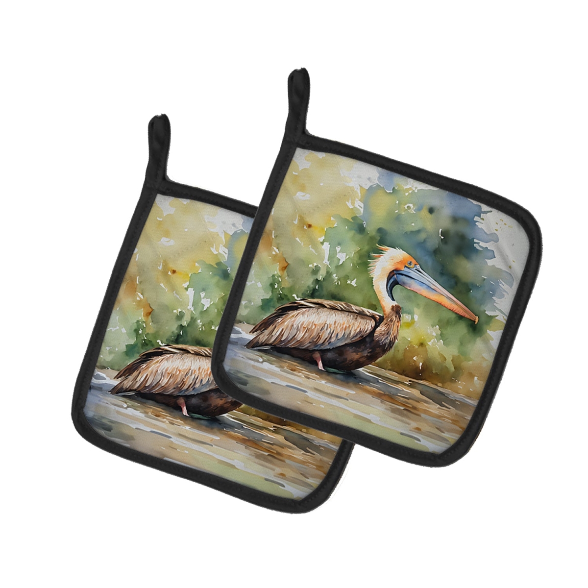DAC2853PTHD 7.5 x 7.5 in. Pelican Pot Holders - Set of 2