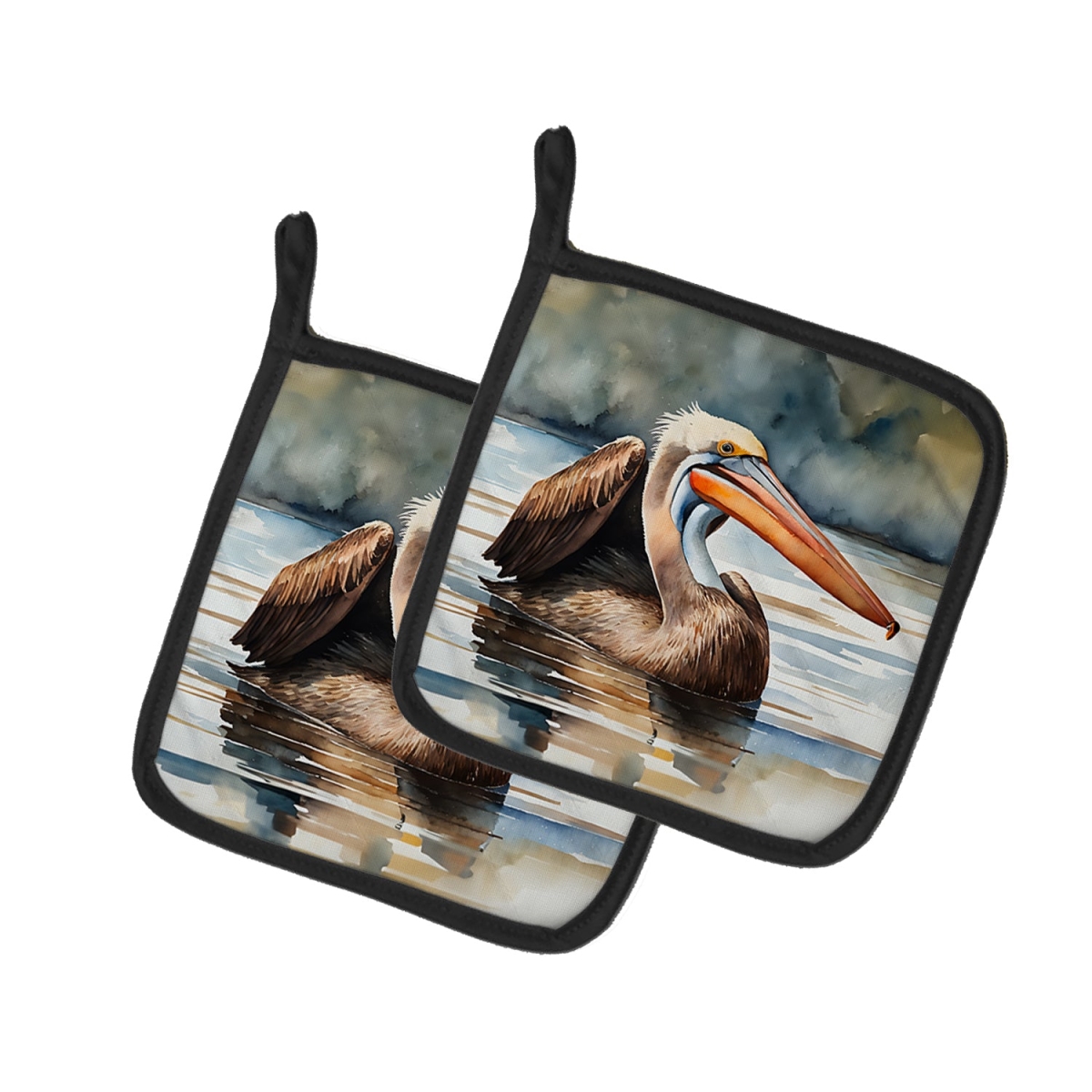 DAC2855PTHD 7.5 x 7.5 in. Pelican Pot Holders - Set of 2
