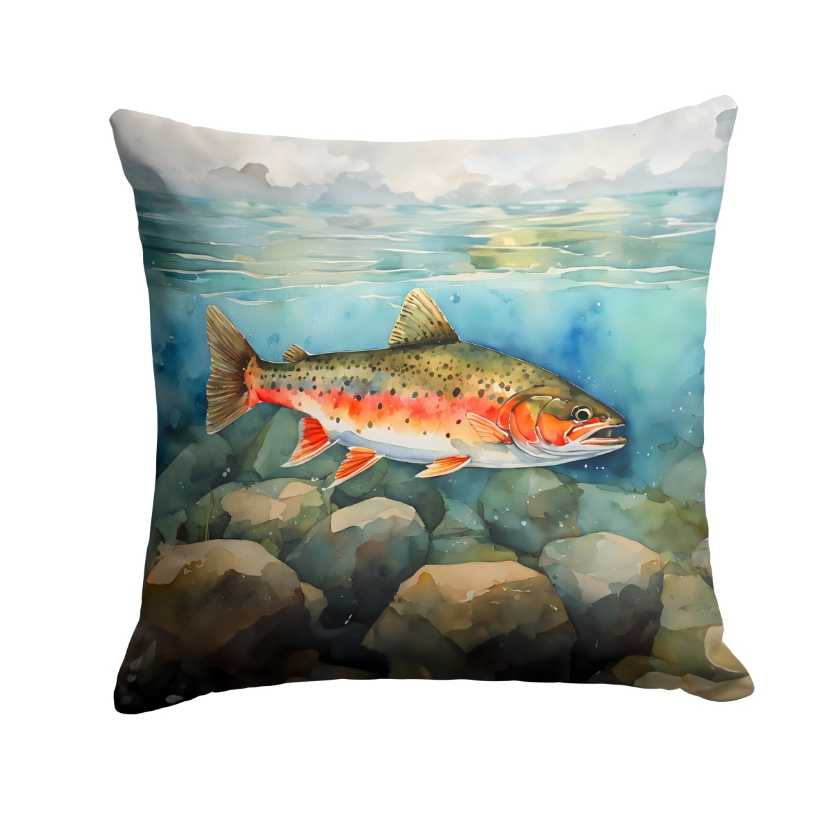 DAC2774PW1414 14 x 14 in. Brook Trout Throw Pillow