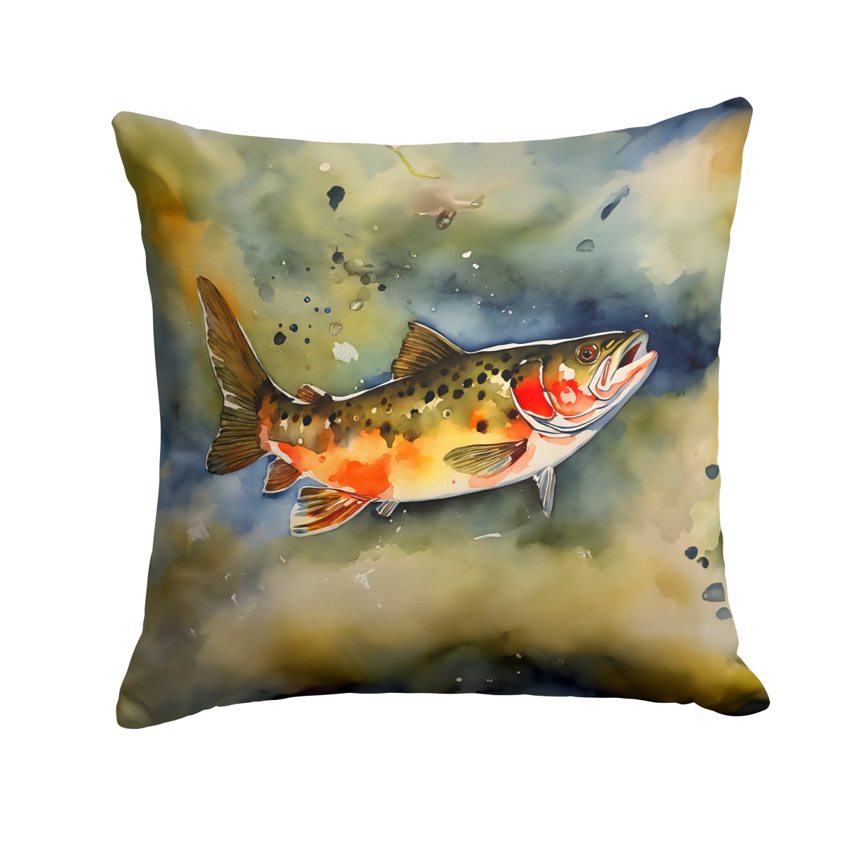 DAC2776PW1414 14 x 14 in. Brook Trout Throw Pillow
