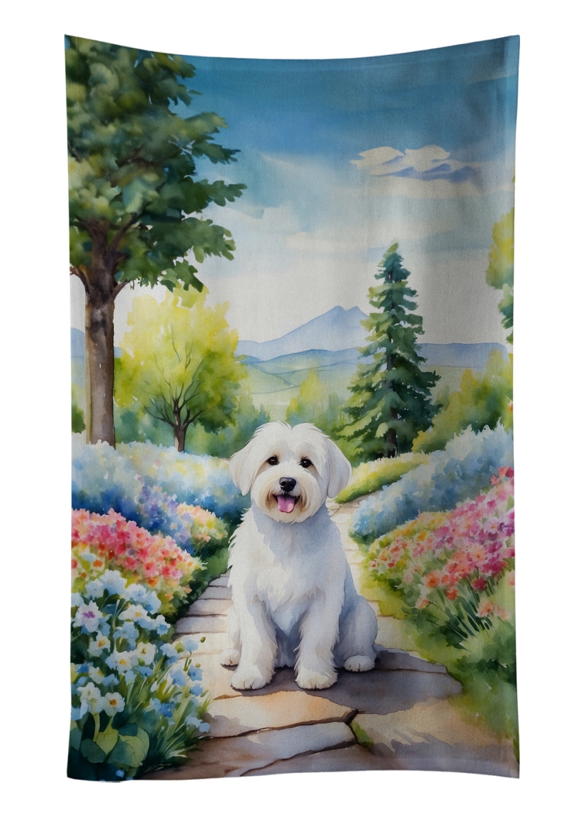 DAC6611KTWL 25 x 15 in. Coton De Tulear Spring Path Kitchen Towel