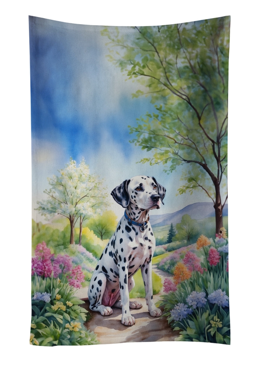 DAC6615KTWL 25 x 15 in. Dalmatian Spring Path Kitchen Towel