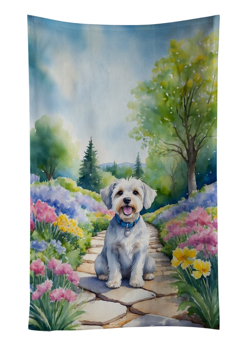 DAC6616KTWL 25 x 15 in. Dandie Dinmont Terrier Spring Path Kitchen Towel