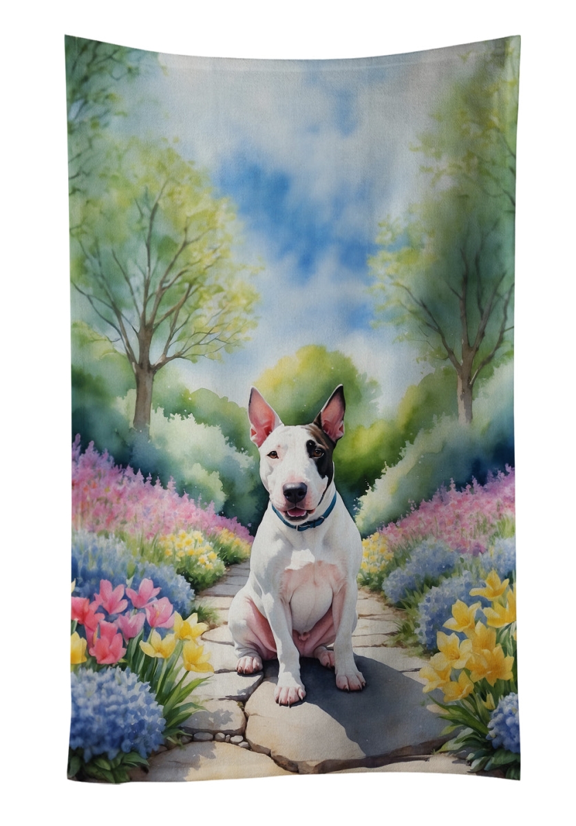 DAC6620KTWL 25 x 15 in. English Bull Terrier Spring Path Kitchen Towel