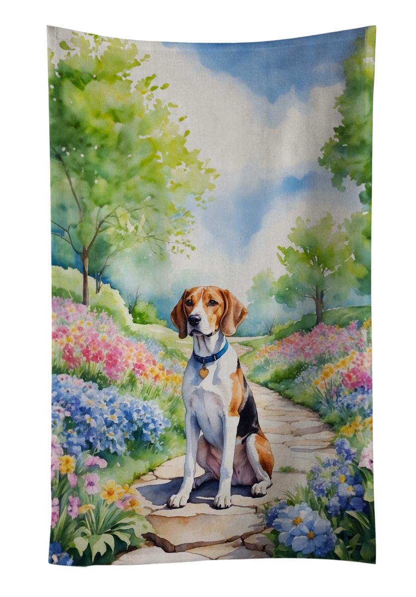 DAC6623KTWL 25 x 15 in. English Foxhound Spring Path Kitchen Towel