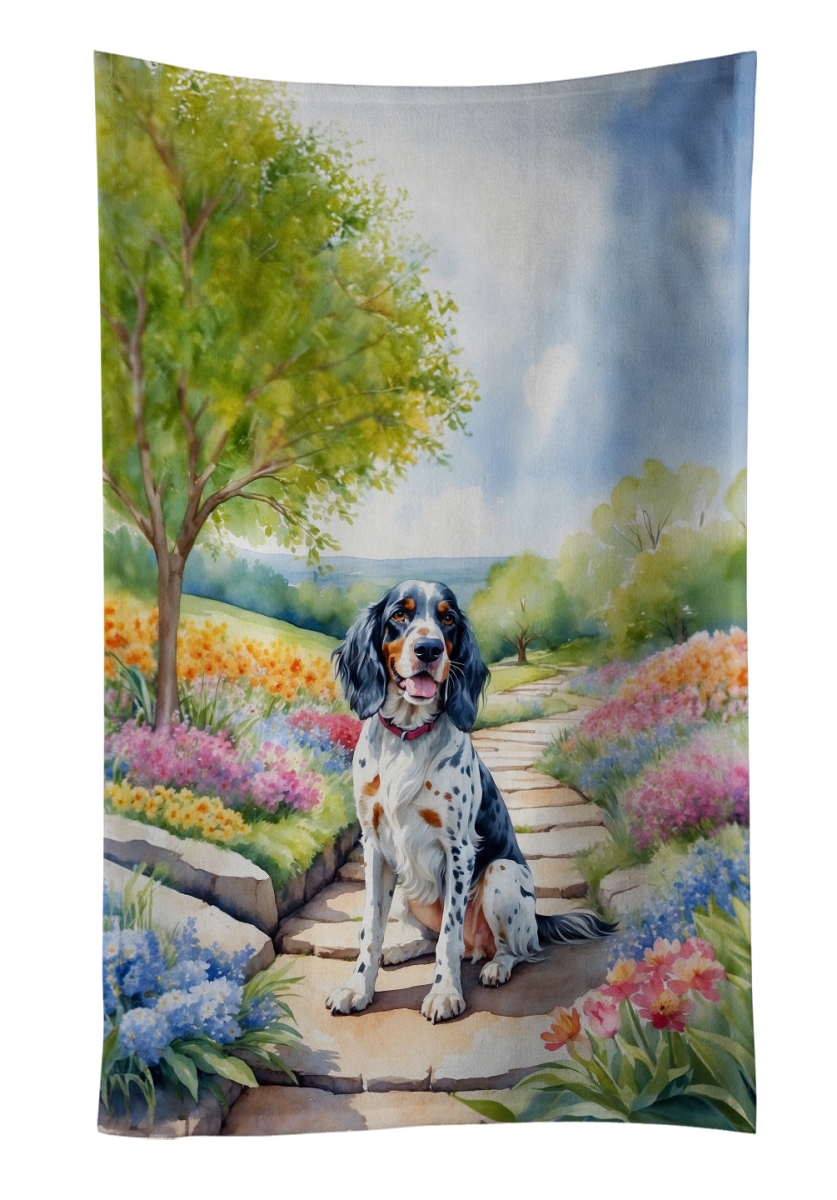DAC6624KTWL 25 x 15 in. English Setter Spring Path Kitchen Towel