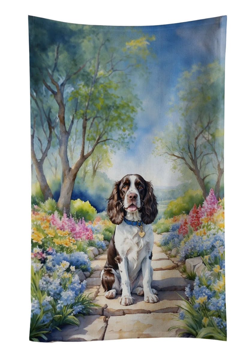 DAC6625KTWL 25 x 15 in. English Springer Spaniel Spring Path Kitchen Towel