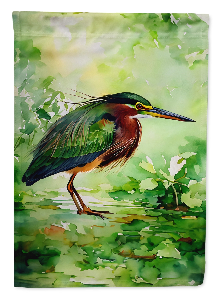 DAC3227CHF 40 x 28 in. Green Heron House Flag