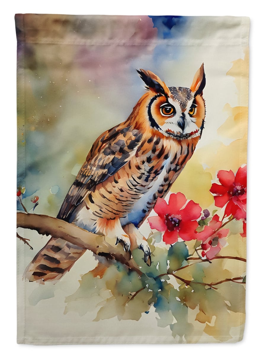 DAC3235CHF 40 x 28 in. Long-Eared Owl House Flag