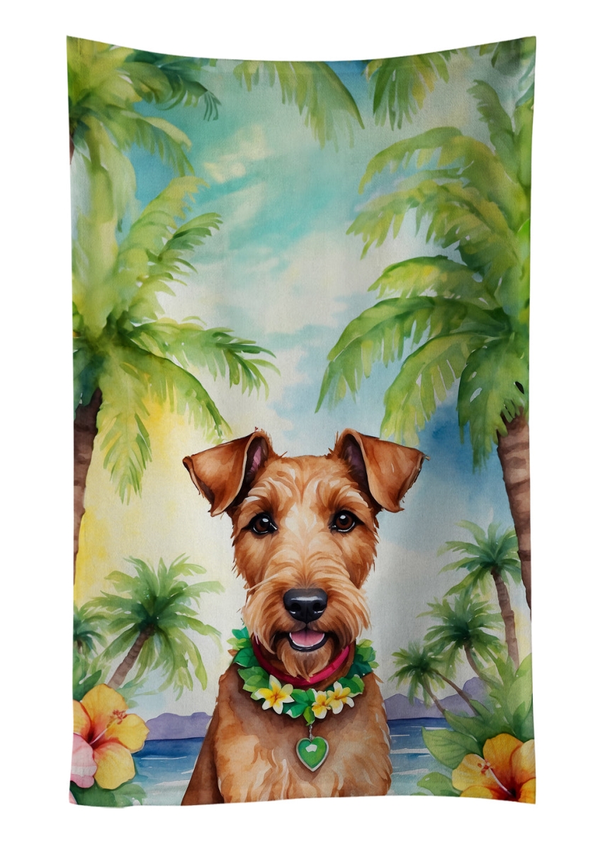 DAC6453KTWL 25 x 15 in. Irish Terrier Luau Kitchen Towel